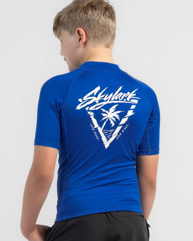 Skylark Boys' Pulsate Short Sleeve Rash Vest for Mens