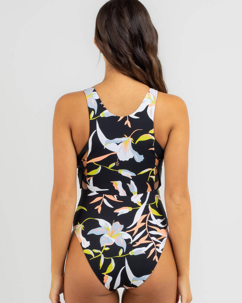 Roxy Hibiscus Wave One Piece Swimsuit for Womens