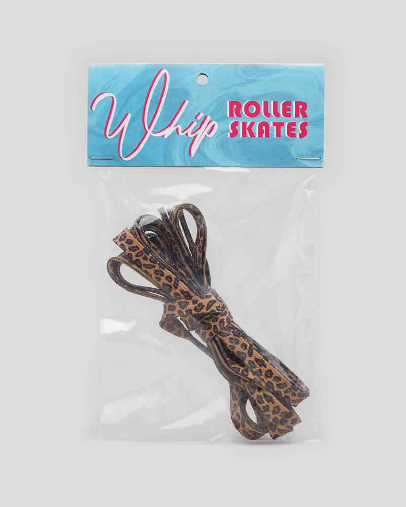 Shop Whip Roller Skates Roller Skate Laces In Leopard Fast Shipping