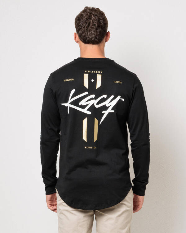 Kiss Chacey Prayers Dual Curved Long Sleeve T-Shirt for Mens