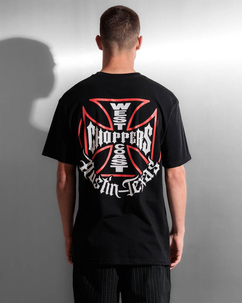 West Coast Choppers Circled Cross T-Shirt for Mens