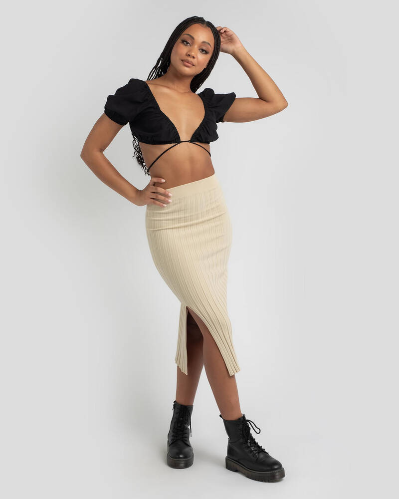 Ava And Ever Halsey Knit Midi Skirt for Womens