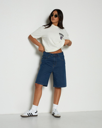 S-Double Womens Denim Standard Shorts for Womens image number null