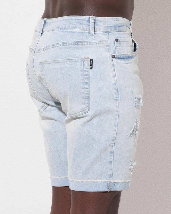 Lucid Rhodes Denim Walk Shorts for Mens