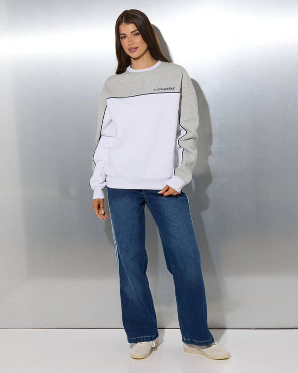 Rusty Polar Popped Paneled Fleece Jumper for Womens
