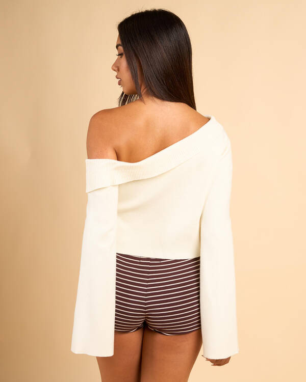 Mooloola Britney Off Shoulder Knit Top for Womens