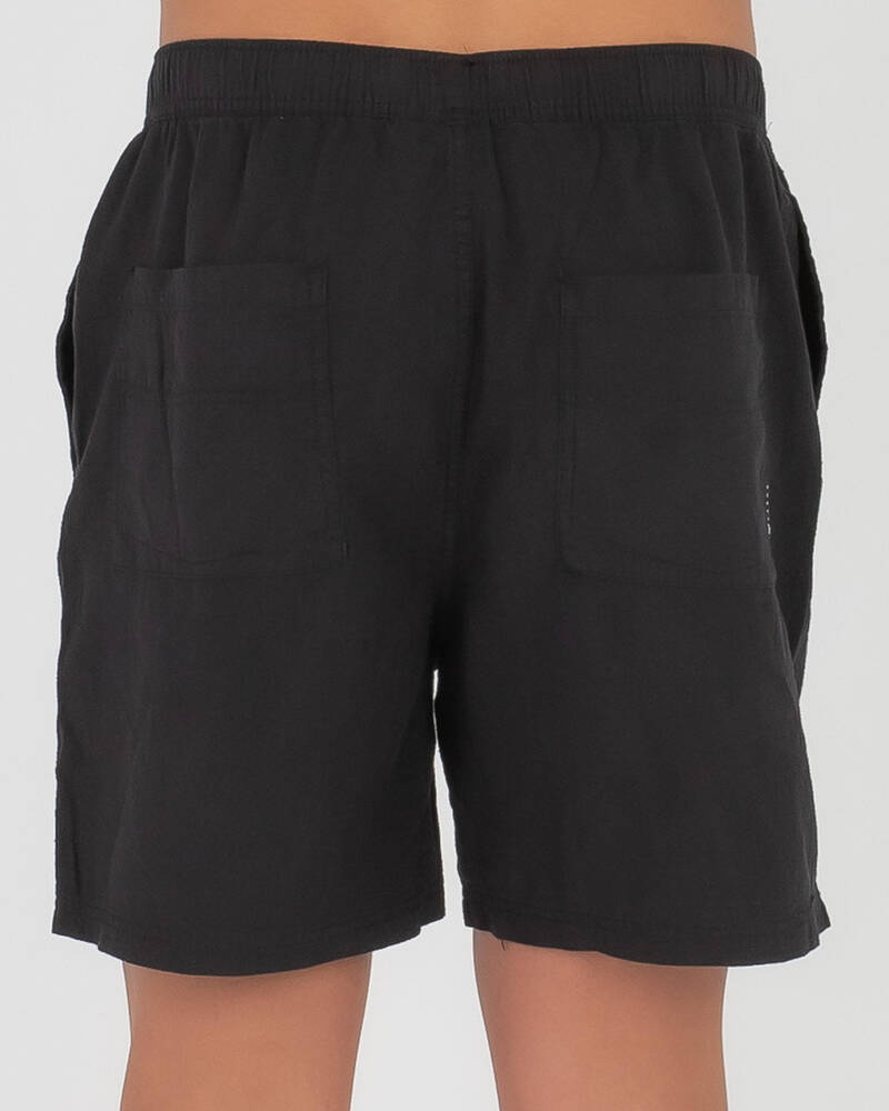 Rusty Undertone Elastic Linen Shorts for Mens