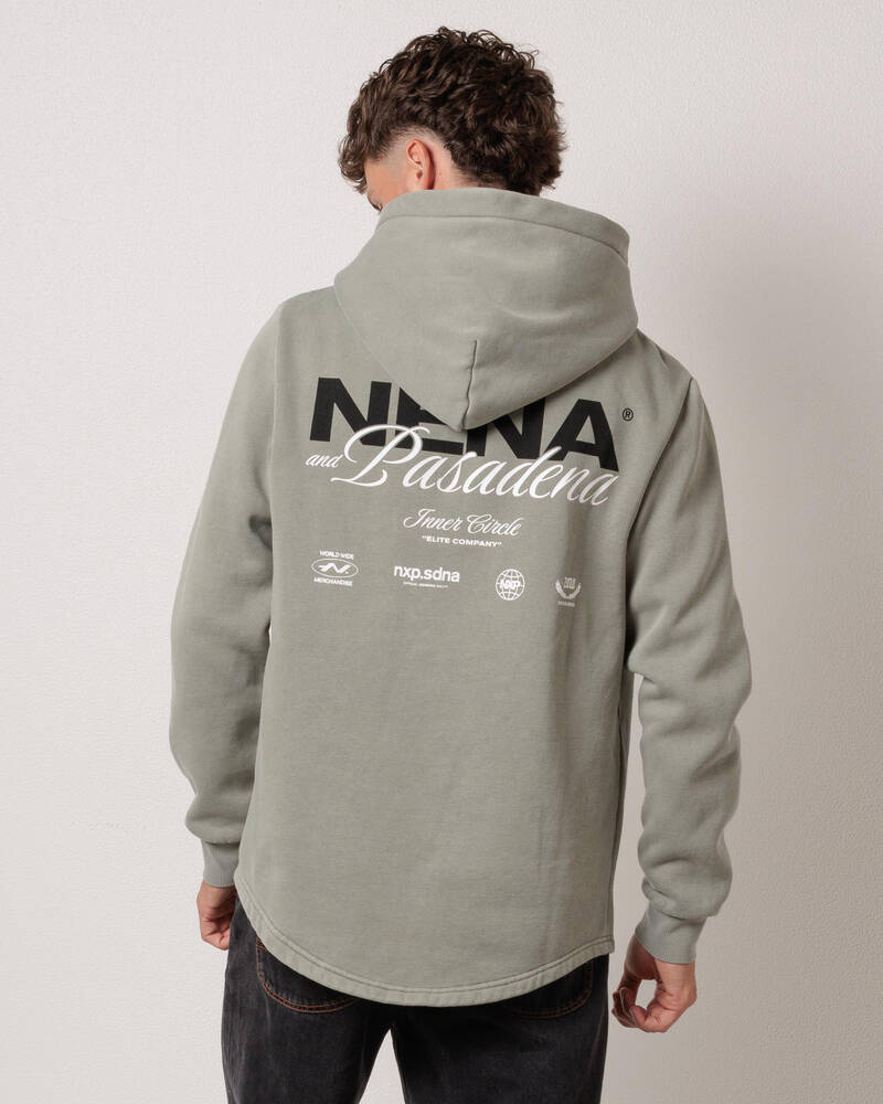 Nena & Pasadena Neutral Dual Curved Hoodie for Mens