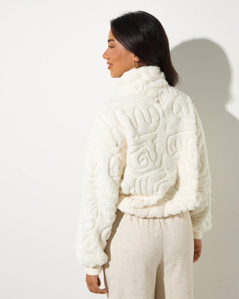 Billabong Le Love Half Zip Crew Sweatshirt for Womens