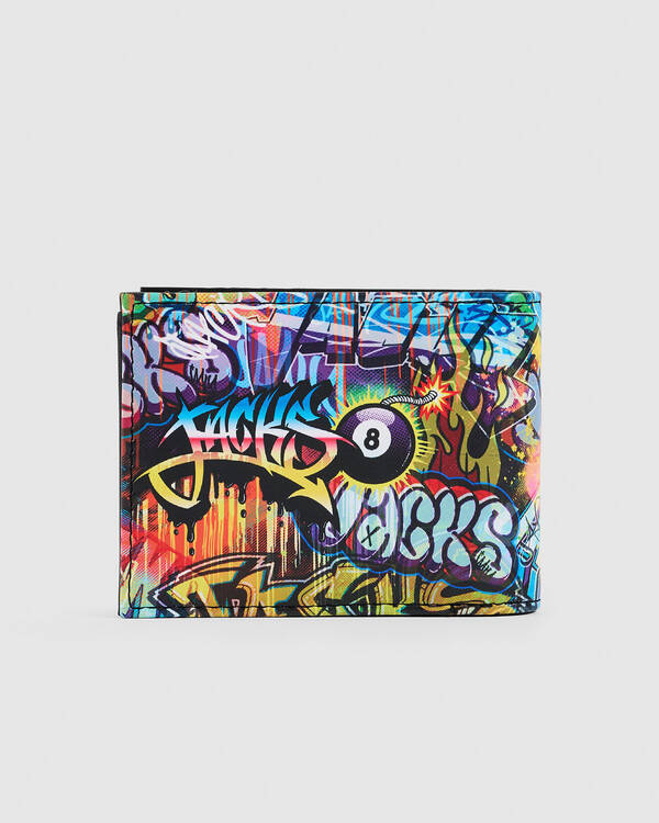 Jacks Spray Faux Leather Wallet for Mens