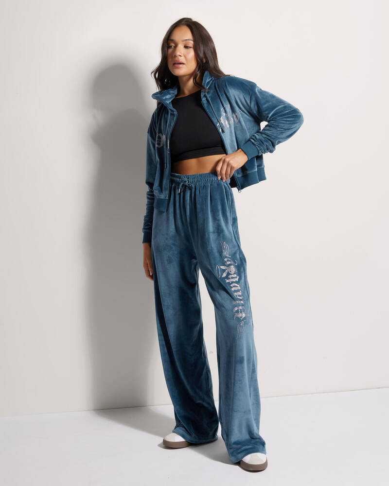 Playboy Bunny Angel Cropped Zip Hoodie for Womens