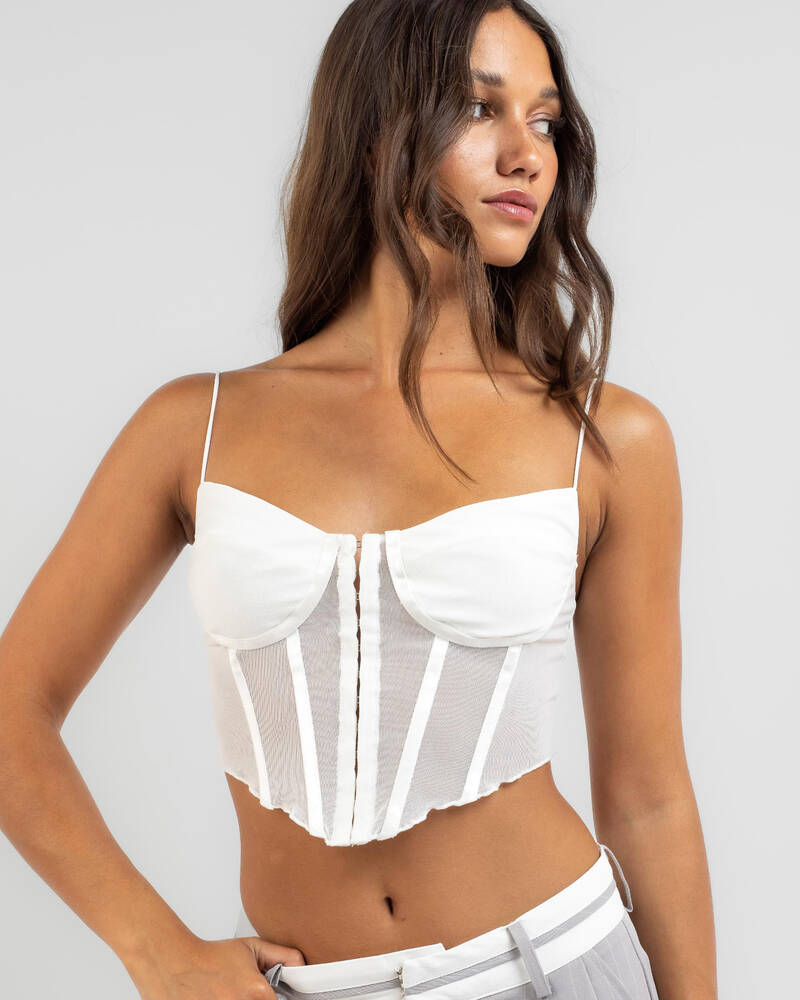 Alive Girl Nelly Mesh Corset Top for Womens