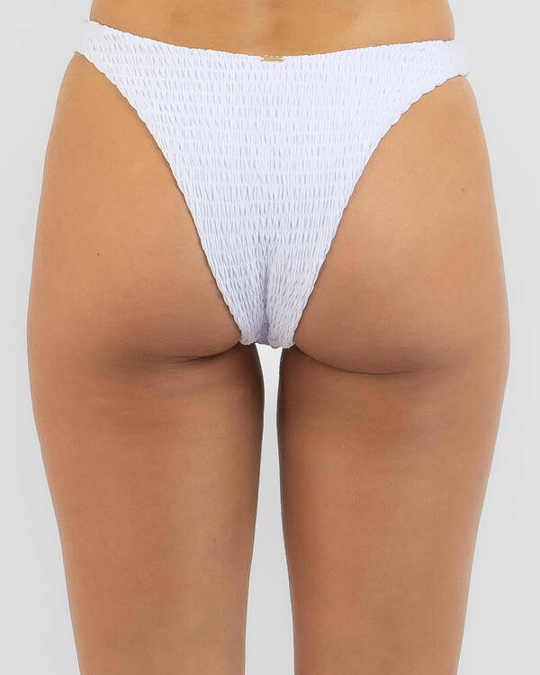 Topanga Zendaya Shirred High Cut Bikini Bottom for Womens