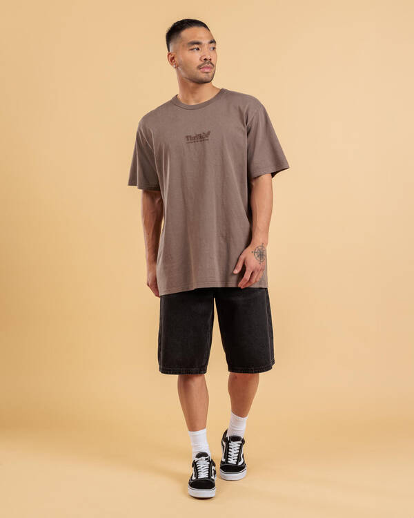 Thrills Workwear Embro Merch Fit T-Shirt for Mens