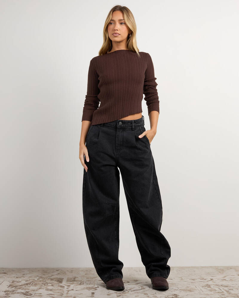 DESU Cyndi Barrel Leg Jeans for Womens