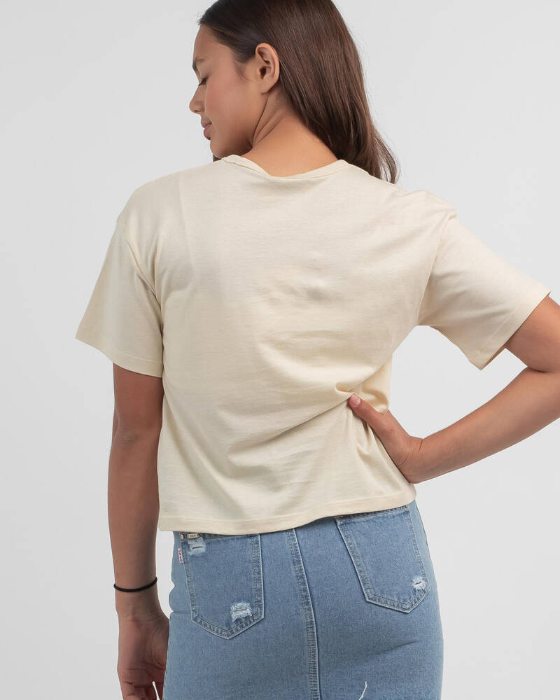 Calvin Klein Girs' Mixed Monogram Cut Off T-Shirt for Womens