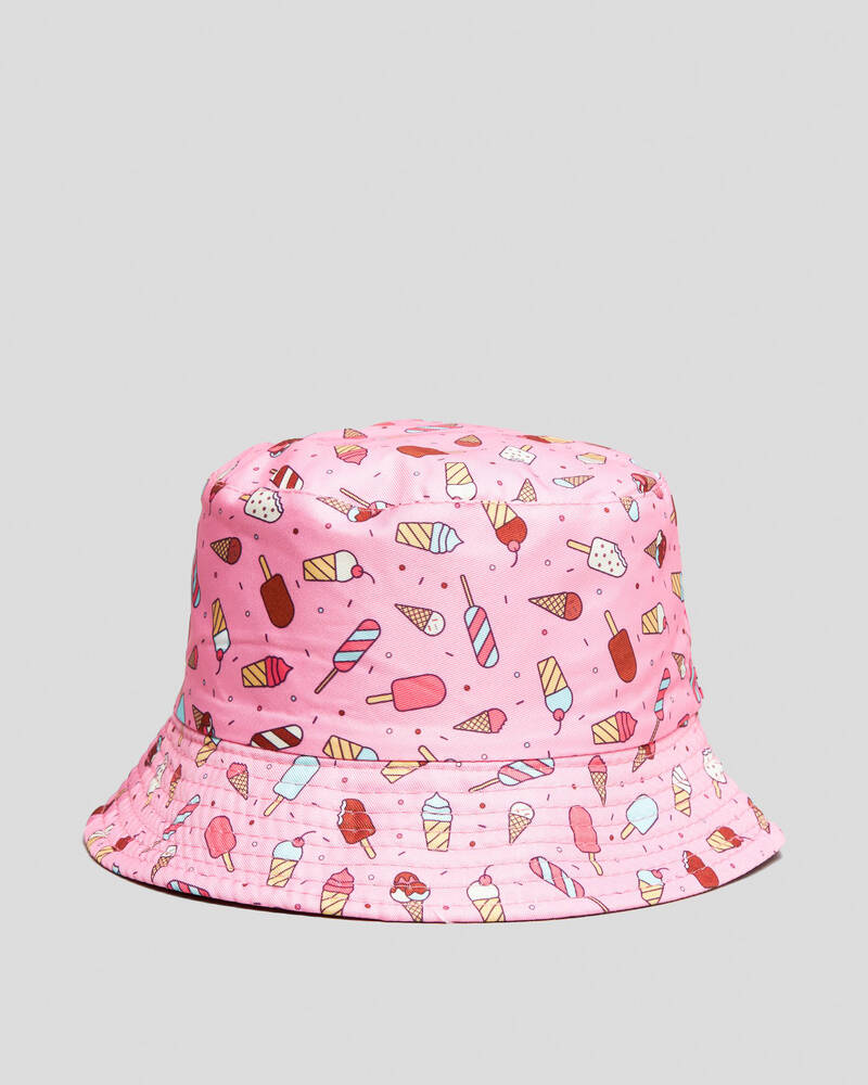 Mooloola Toddlers' Ice Cream Reversible Bucket Hat for Womens