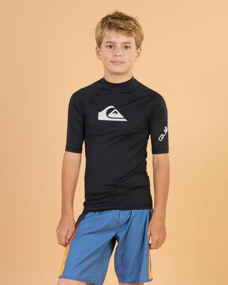 Quiksilver All Time Boy's Short Sleeve Rash Vest for Mens