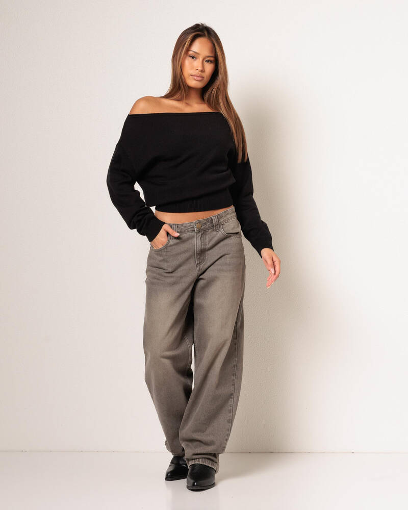 Mooloola Shania Off Shoulder Knit Top for Womens