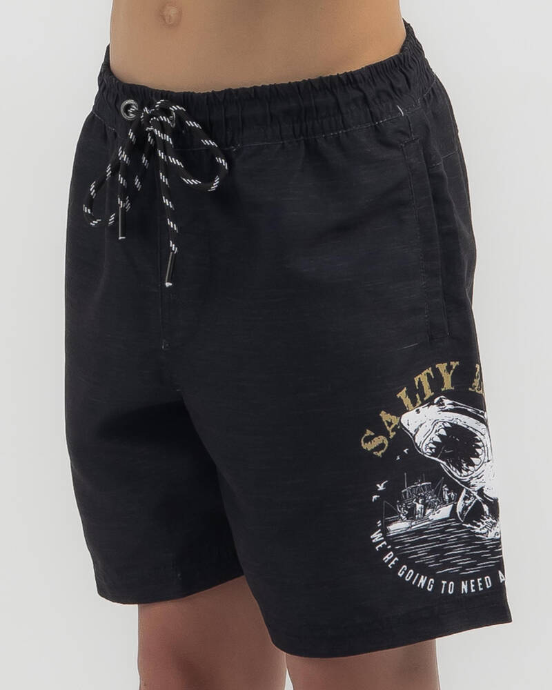 Salty Life Boys' Attack Elastic Waist Shorts for Mens