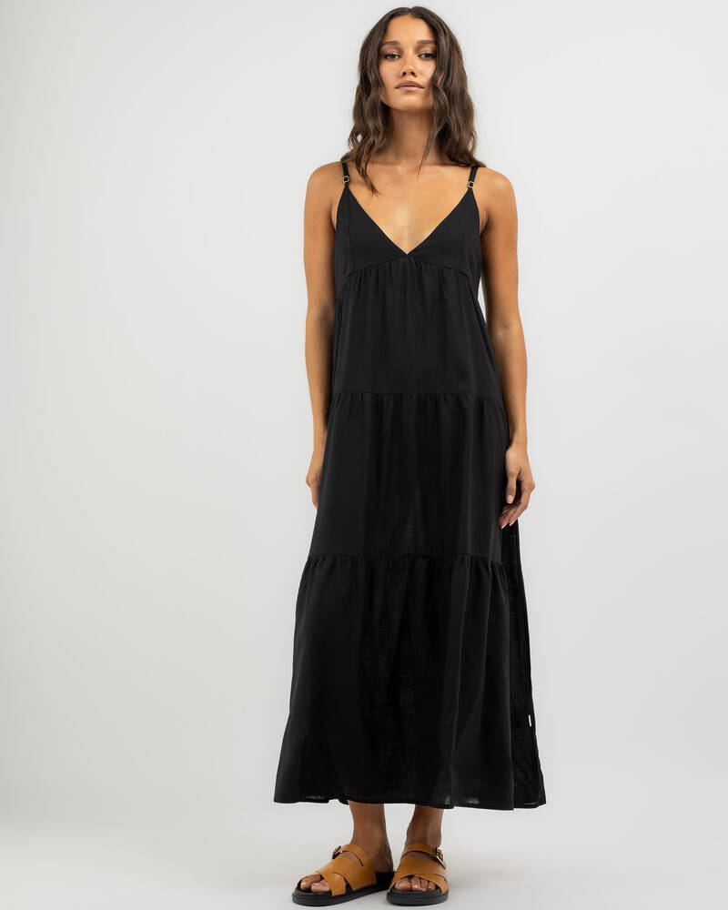 Rhythm Classic Tiered Midi Dress for Womens
