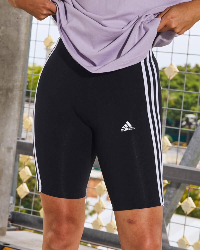 adidas Essentials 3 Stripe Bike Shorts for Womens