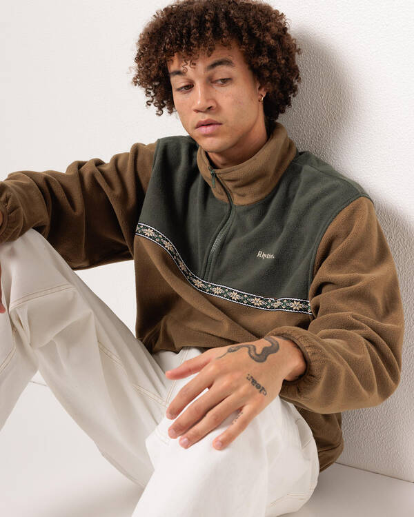 Rhythm Alder Half Zip Pull Over for Mens