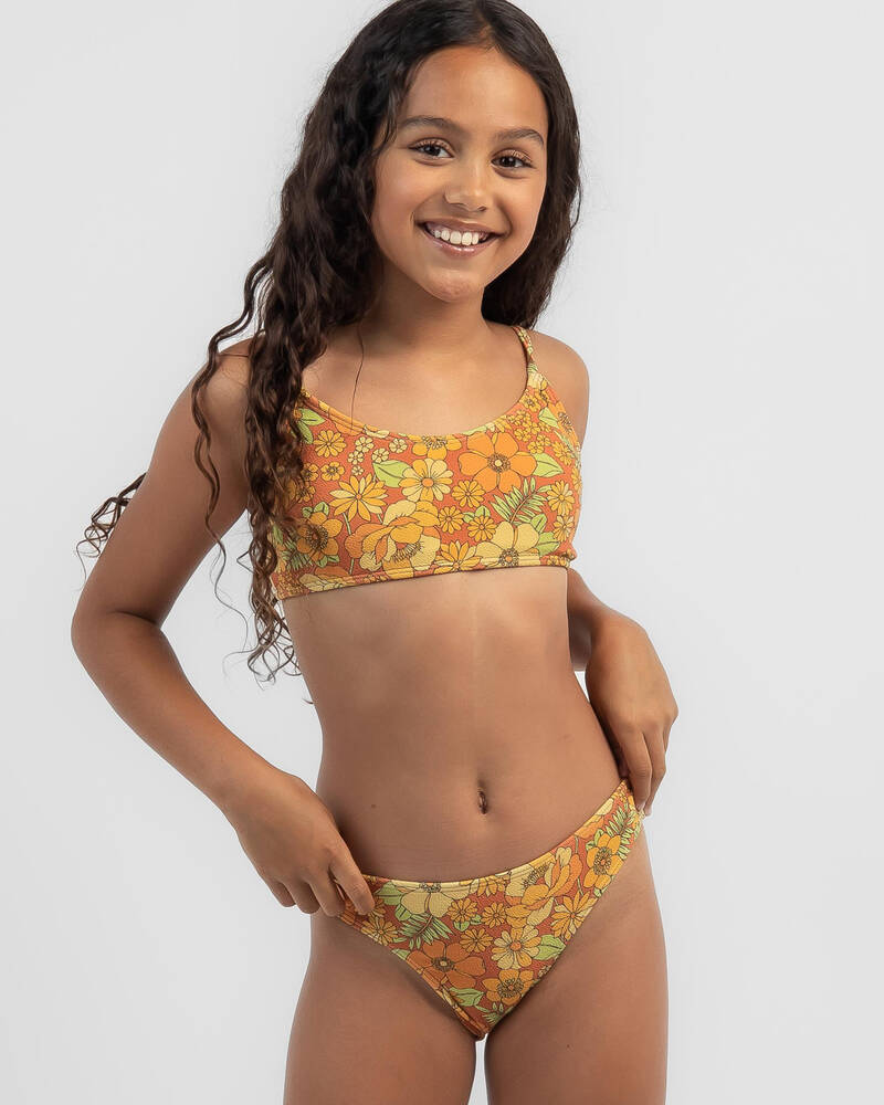 Kaiami Girls' Rory Texture Bralette Bikini Set for Womens