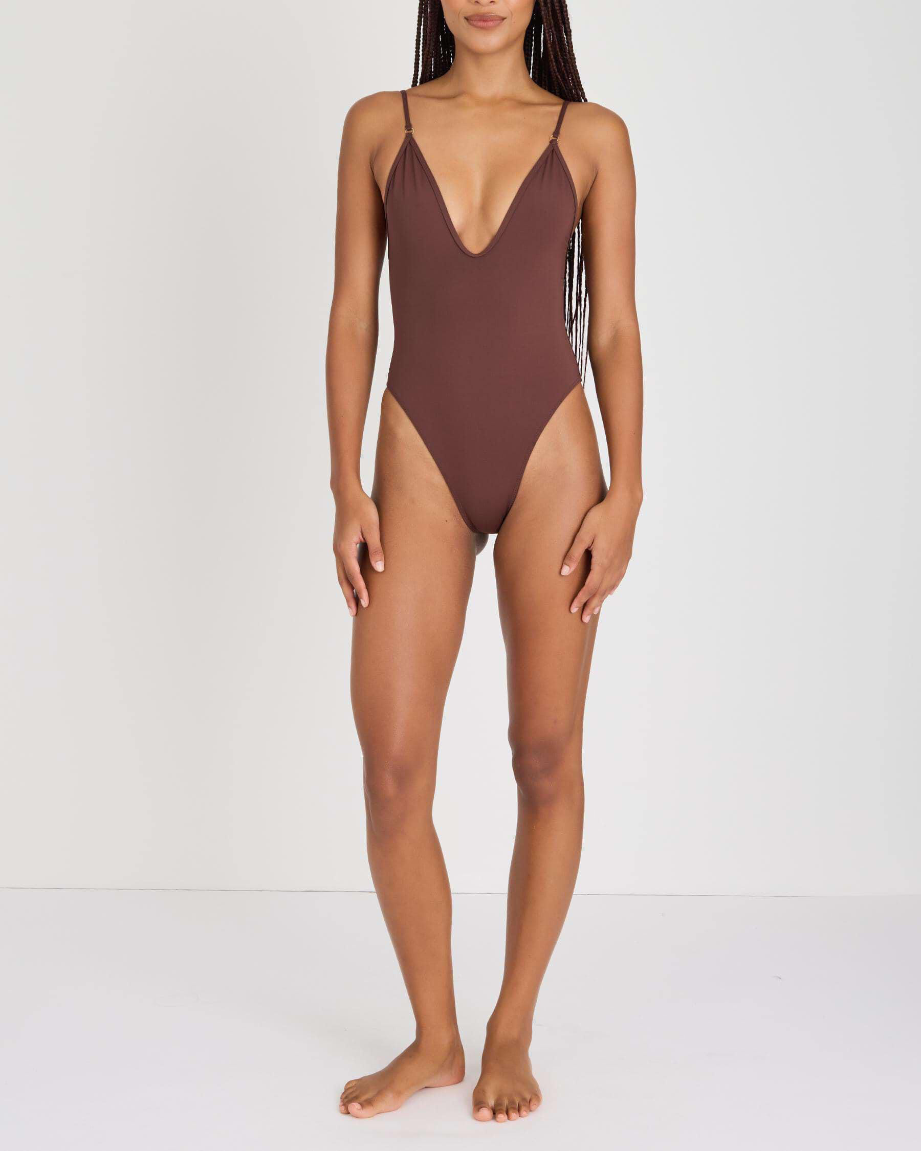 Kaiami Macy One Piece Swimsuit In Dark Choc - FREE* Shipping