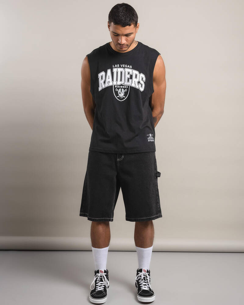 Majestic Las Vegas Raiders Logo Arch Muscle Tank for Mens