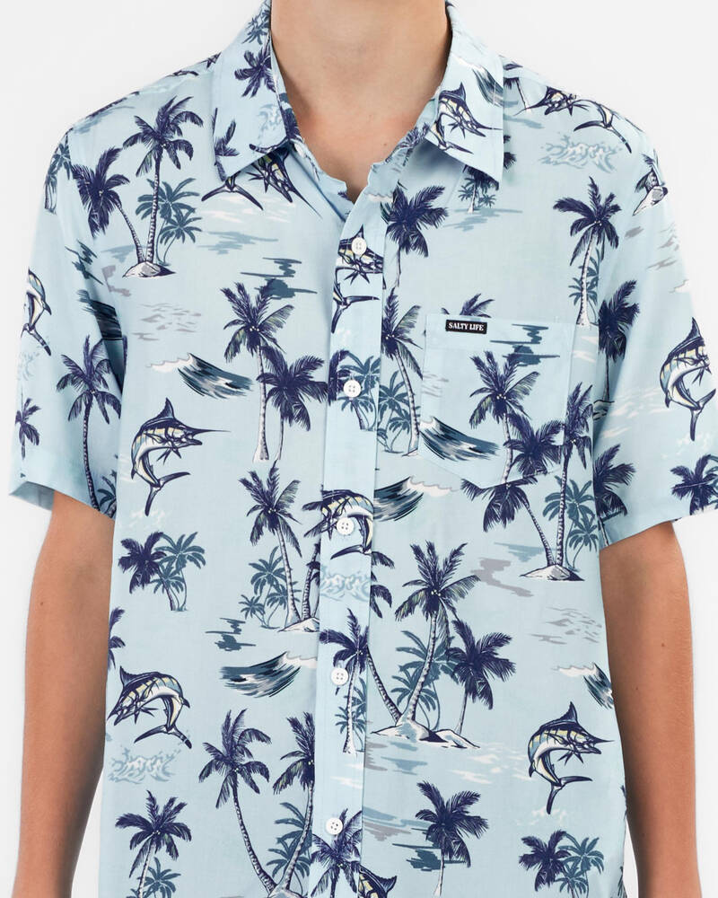 Salty Life Boys' Tidal Wave Short Sleeve Shirt for Mens