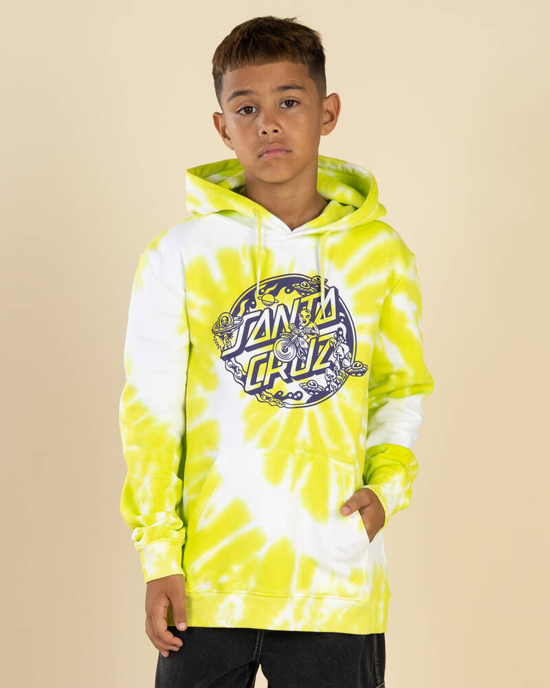 Santa Cruz Boys' Winkowski Dope Planet 2 Dot Mono Front Hoodie for Mens