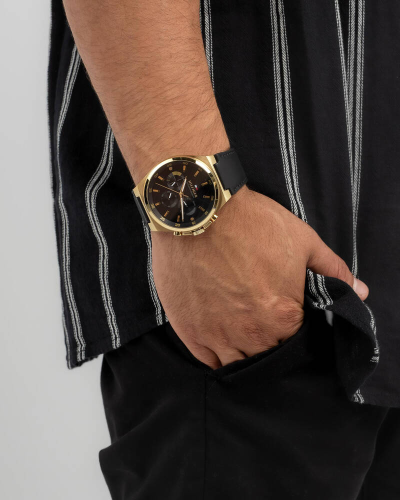 Tommy Hilfiger Dexter Leather Watch for Mens