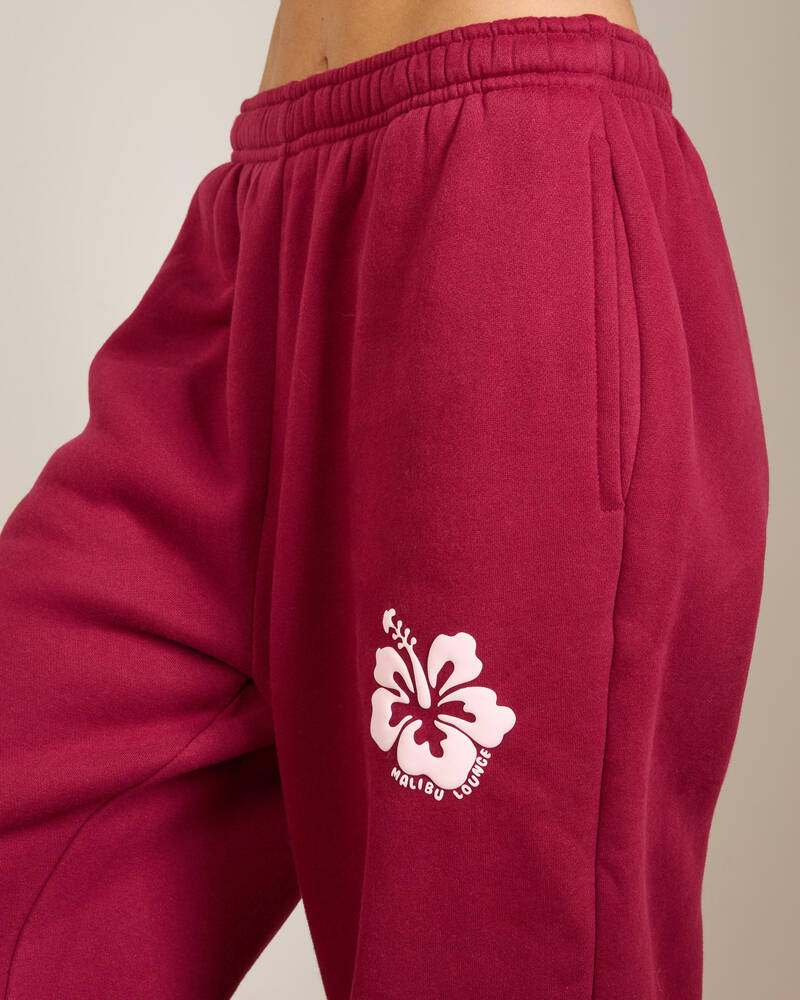 Malibu Lounge Hibiscus Track Pants for Womens