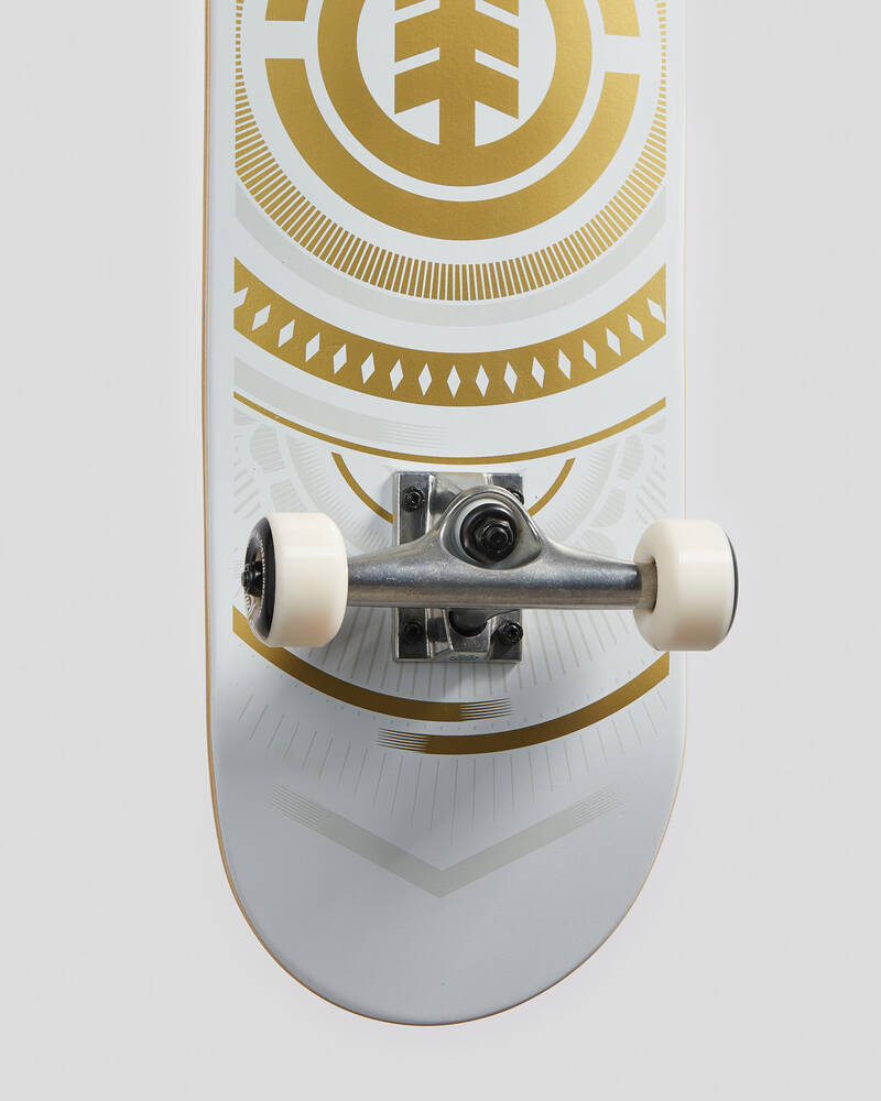 Element Hatched White Gold 8.0" Complete Skateboard for Mens