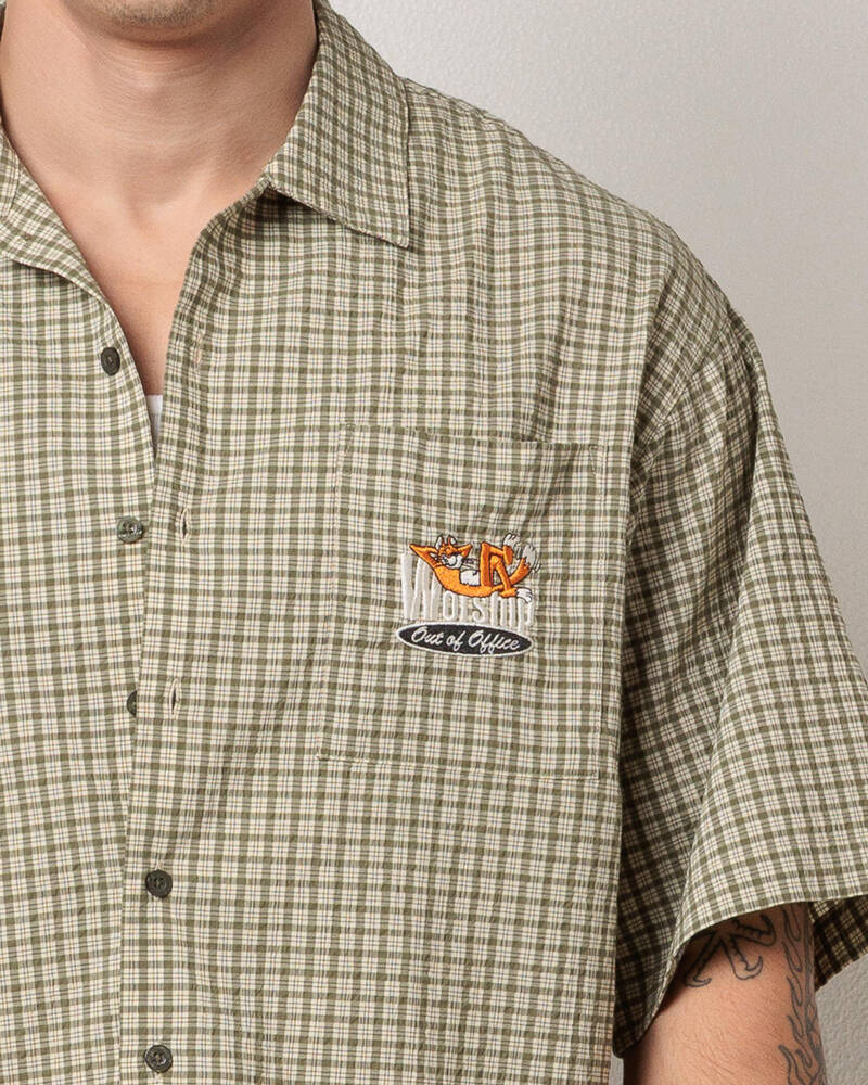 Worship Supplies On Leave Cropped Short Sleeve Shirt for Mens