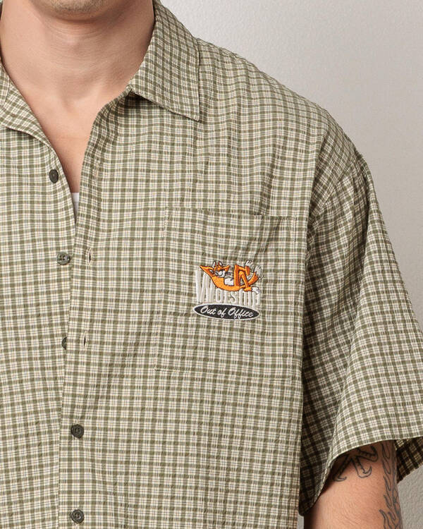 Worship Supplies On Leave Cropped Short Sleeve Shirt for Mens