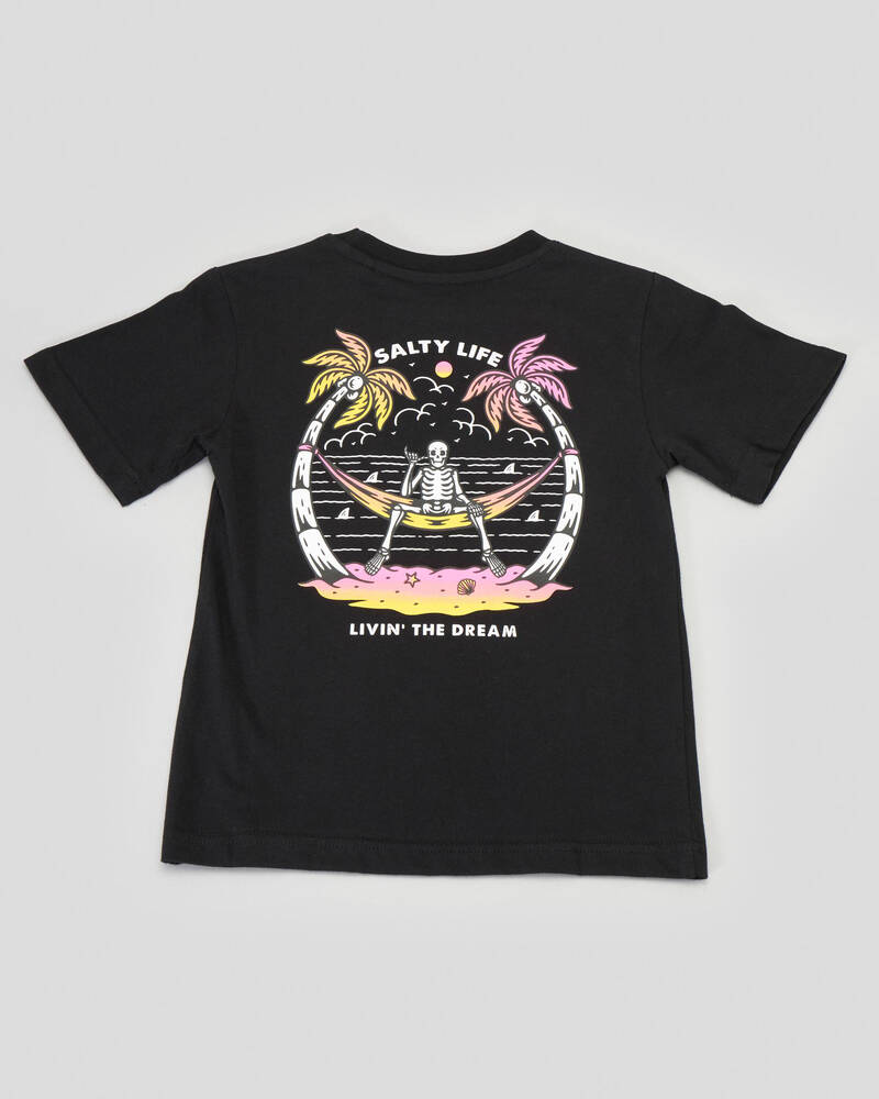 Shop Salty Life Toddlers' Livin The Dream T-shirt In Black - Fast ...