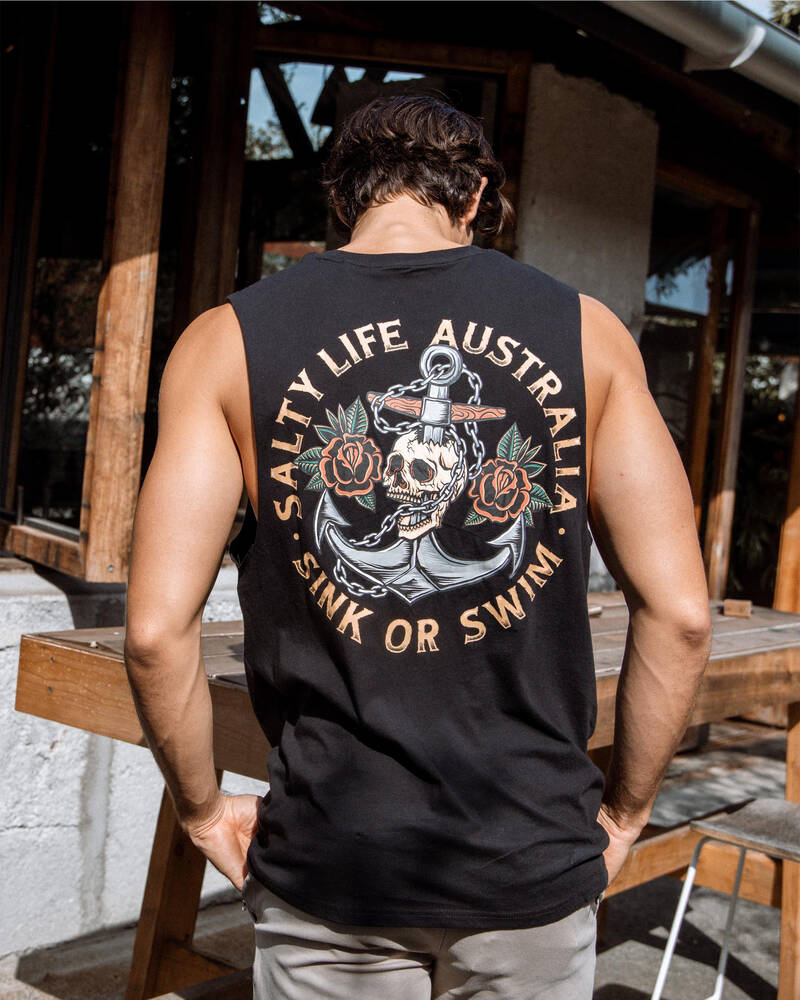 Salty Life Sink Or Swim Muscle Tank for Mens