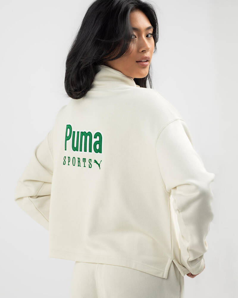 Puma Team Half Zip Crew Jumper for Womens