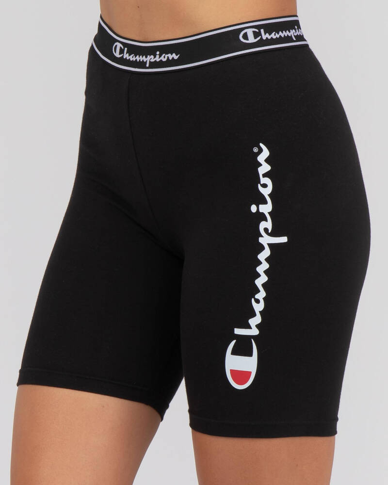 Champion Logo Bike Shorts for Womens