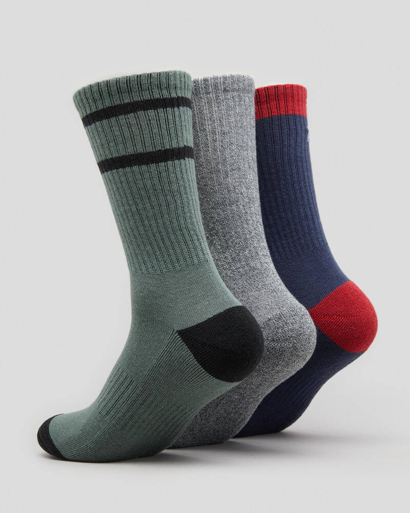 Shop Rip Curl Icons Crew Socks 3 Pack In Multico Fast Shipping & Easy