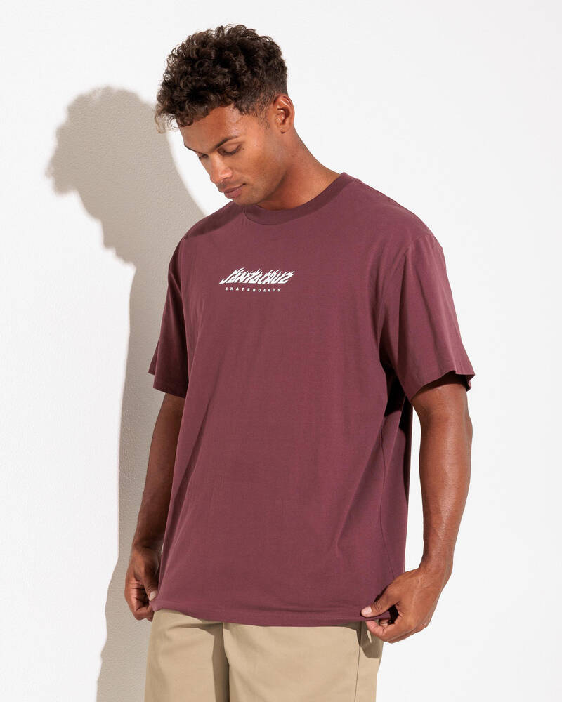Santa Cruz Dice Flame Dot T-Shirt for Mens