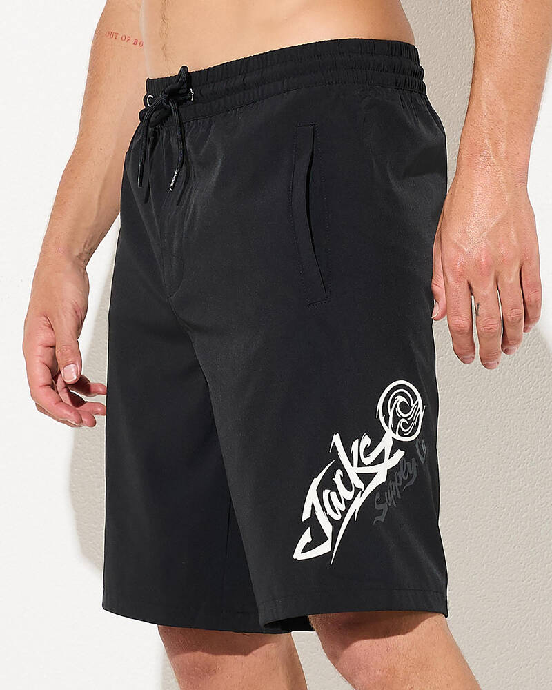 Jacks Graphite Elastic Waist Shorts for Mens
