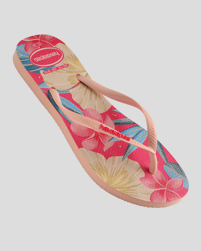 Havaianas Slim Floral Thongs for Womens