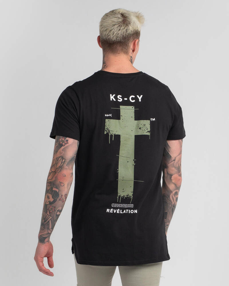 Kiss Chacey Standing Step Hem T-Shirt for Mens