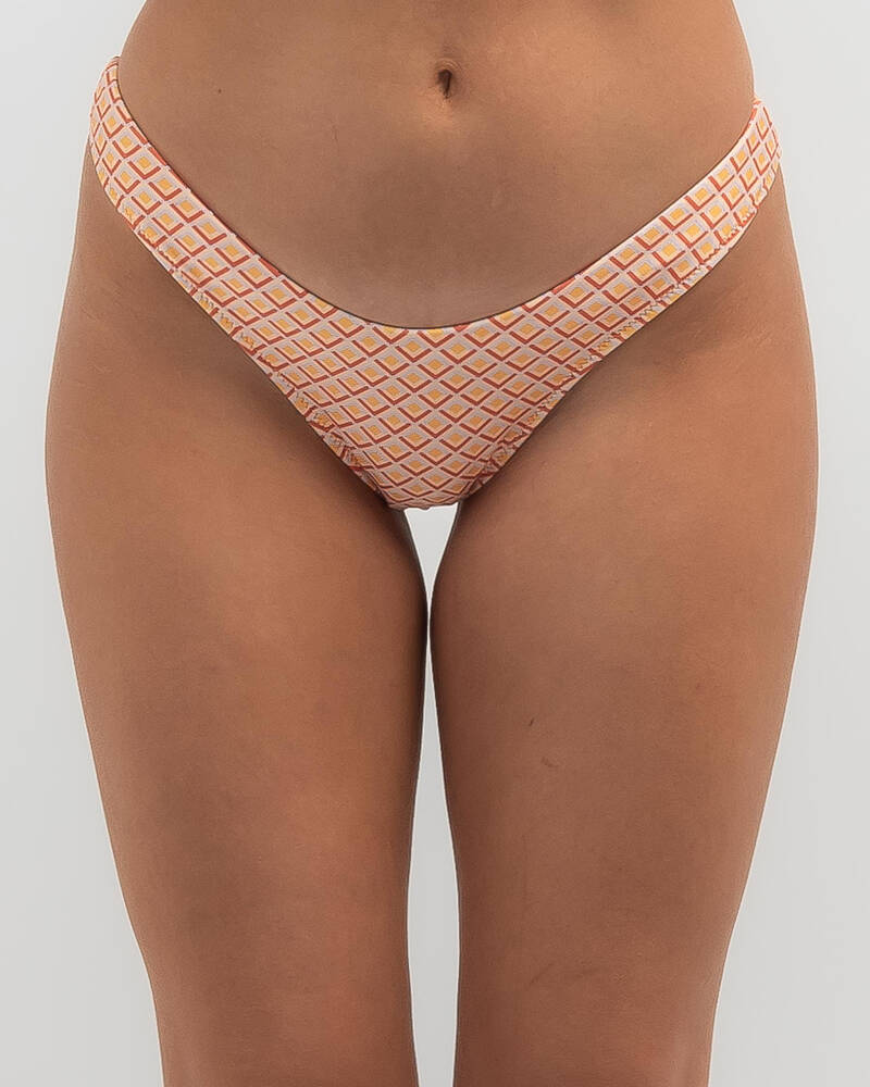 Rhythm Cayman Geo Hi Cut Bikini Bottom for Womens