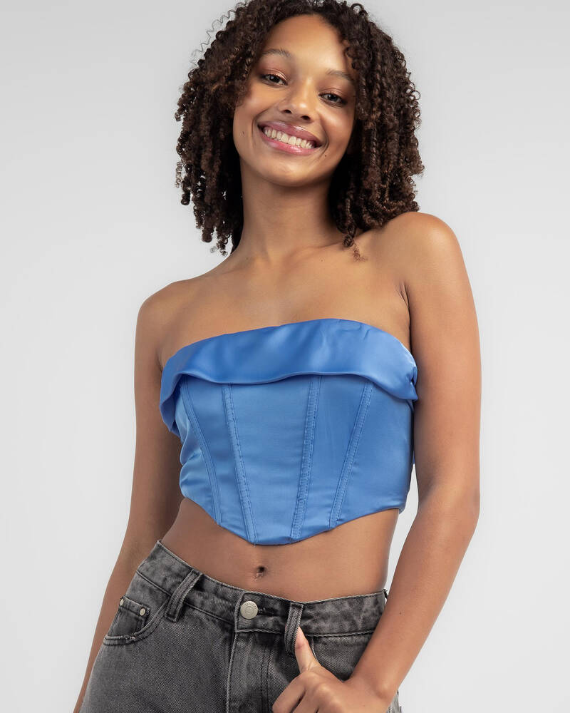 Alive Girl Lindsay Satin Corset Top for Womens