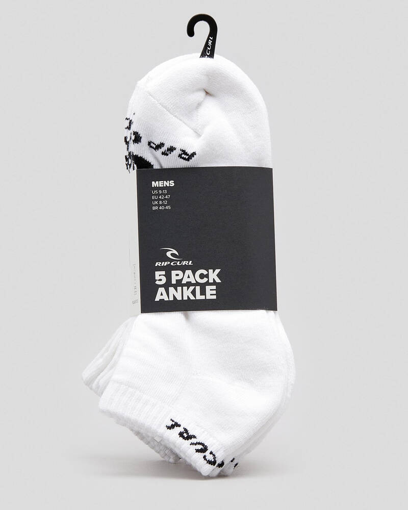 Rip Curl Corp Ankle Socks 5 Pack for Mens