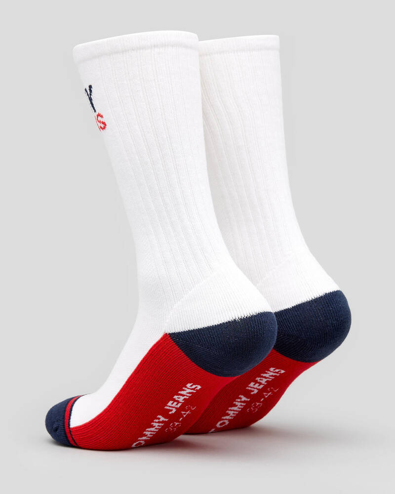 Tommy Hilfiger Womens Tommy Jeans Vintage Cut Sock Pack for Womens